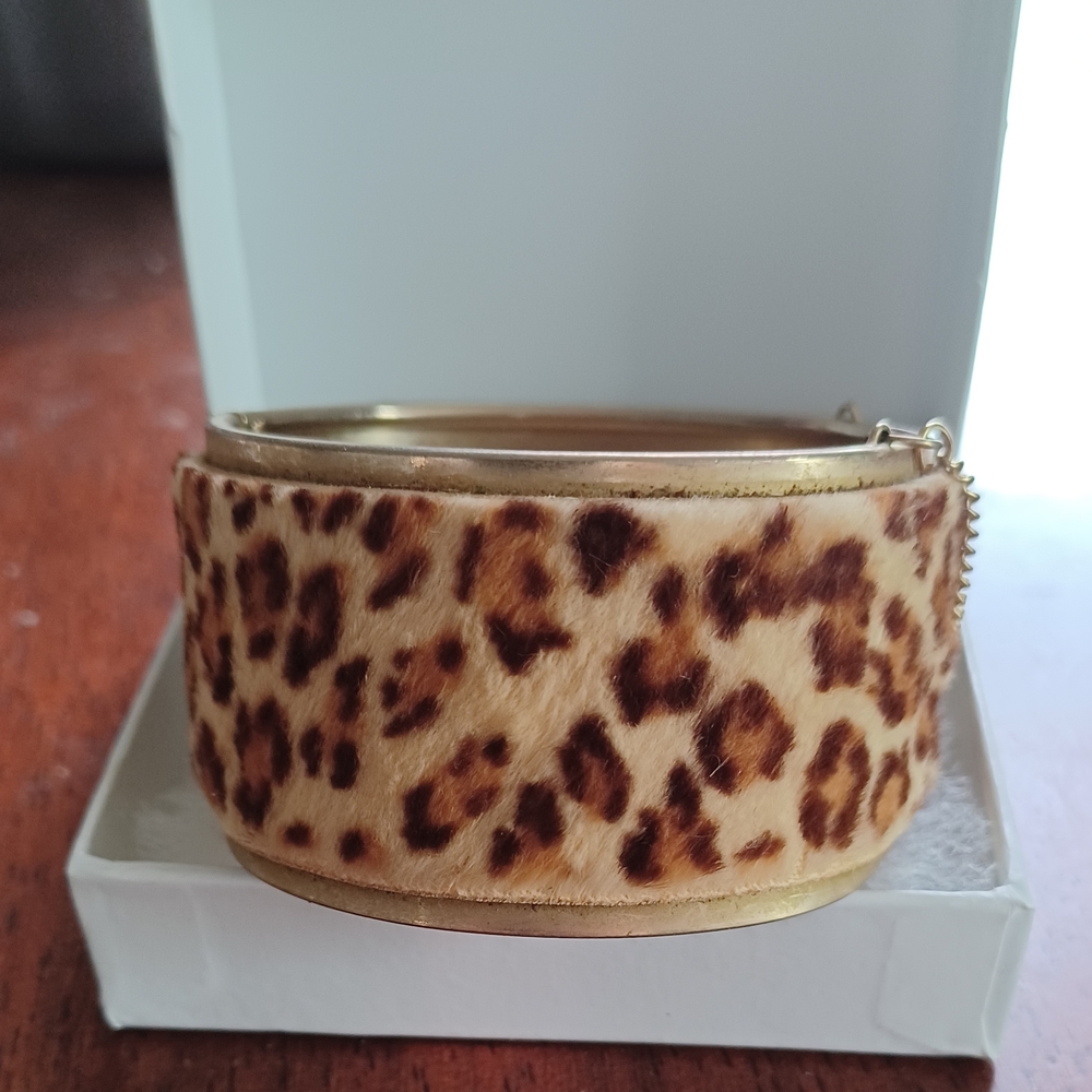 Leopard Print Bangle Bracelet